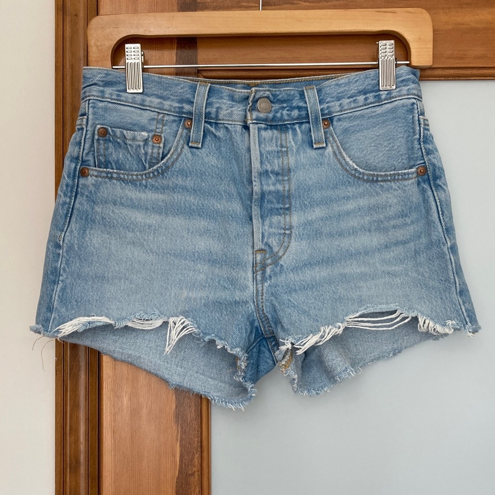 Levi's Light Blue Jean Shorts